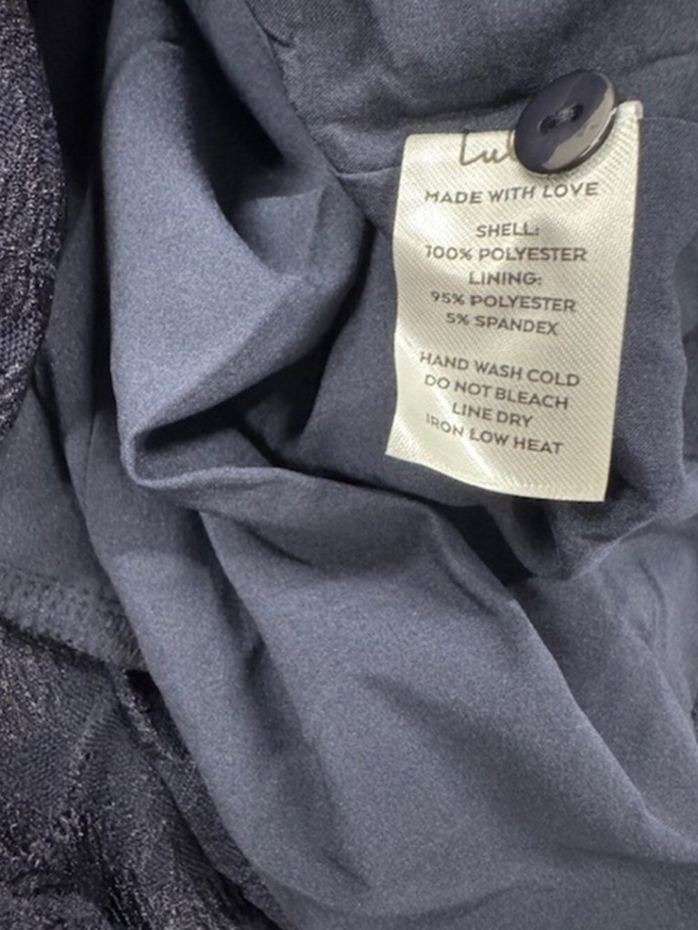 Lulus Sophisticated Soiree Navy Blue Jacquard Backless High-Low Dress NWT - Picture 7 of 8